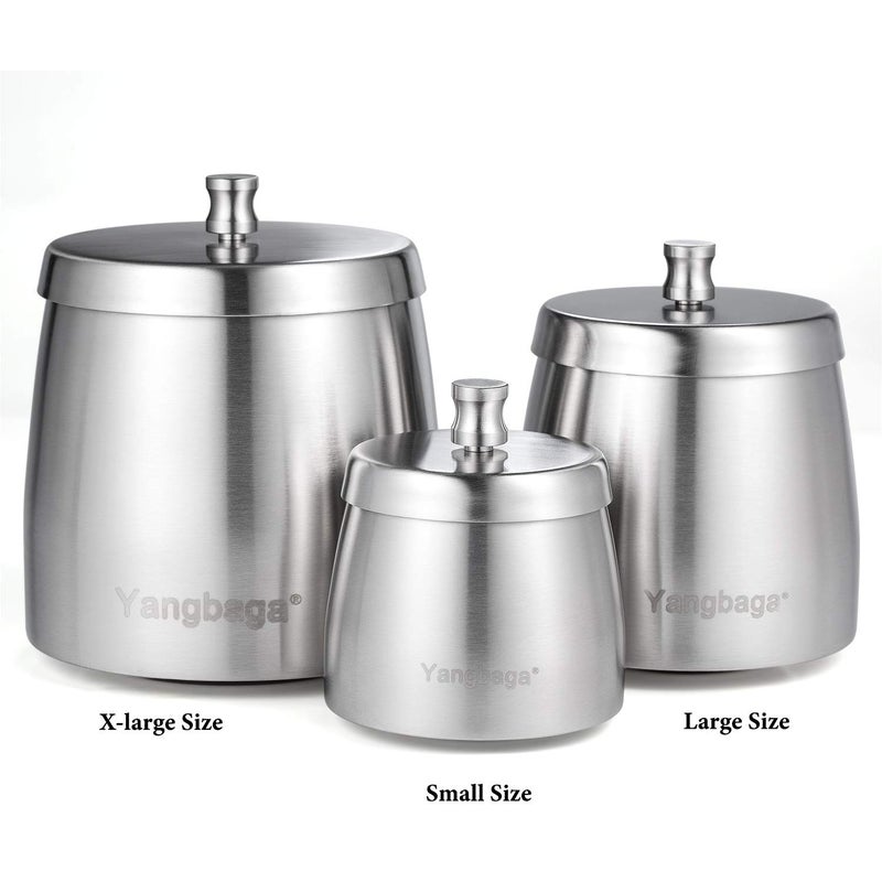 Yangbaga XL Ashtray with Lid for Cigarettesï¼ŒWindproof/Rainproof Stainless Steel Smokeless Odorless Ash tray for Home Unbreakable Modern Ashtray for Indoor or Outdoor Use,Silver (X-Large) - Image 3